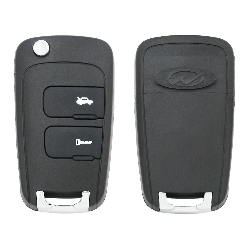 Складной флип чехол для ключа с двумя кнопками смартфона брелок необработанным