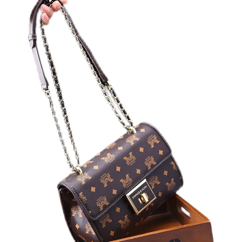 

Genuine Leather Boston Bag for Women Large Capacity Shoulder Messenger Chain Bags Ladies Fashionable Purses and Handbags Speedy