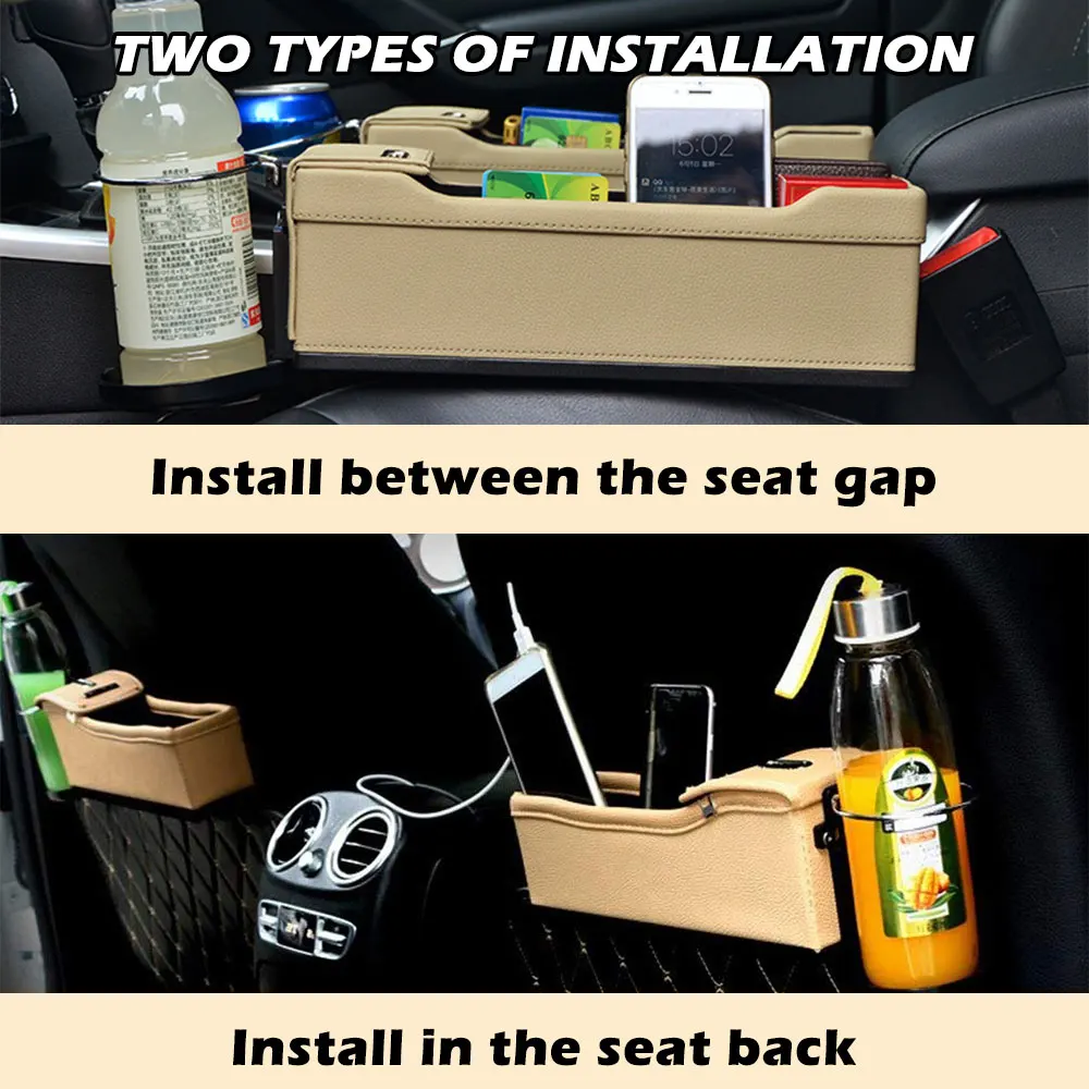 Консоль Боковая Сумка для хранения слот коробки карманная бутылка держатель из