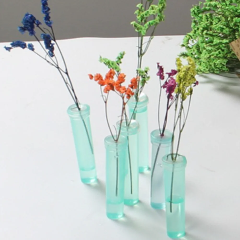 

10pcs Plastic Flower Nutrition Tube With Cap Keep Fresh Hydroponic Container Floral Water Storage Tube Hydroponic Container