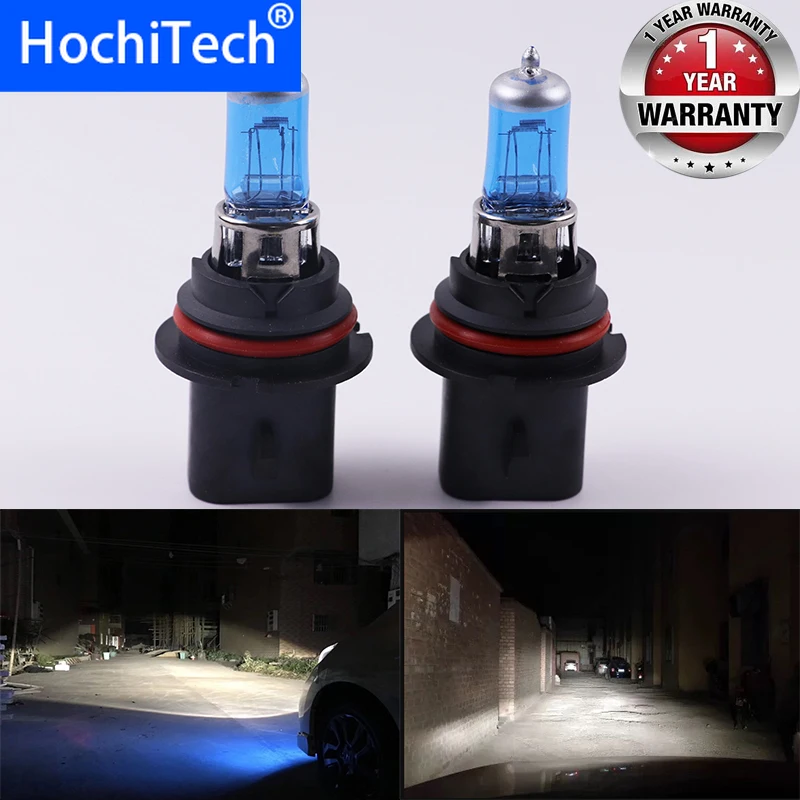 Автомобильные фары супер яркие галогенные лампы 1 шт. 9004 9007 HB1 12V 6000K прозрачные Противотуманные фары 3000лм 100 Вт ксеноновые Темно-синие дальнего света