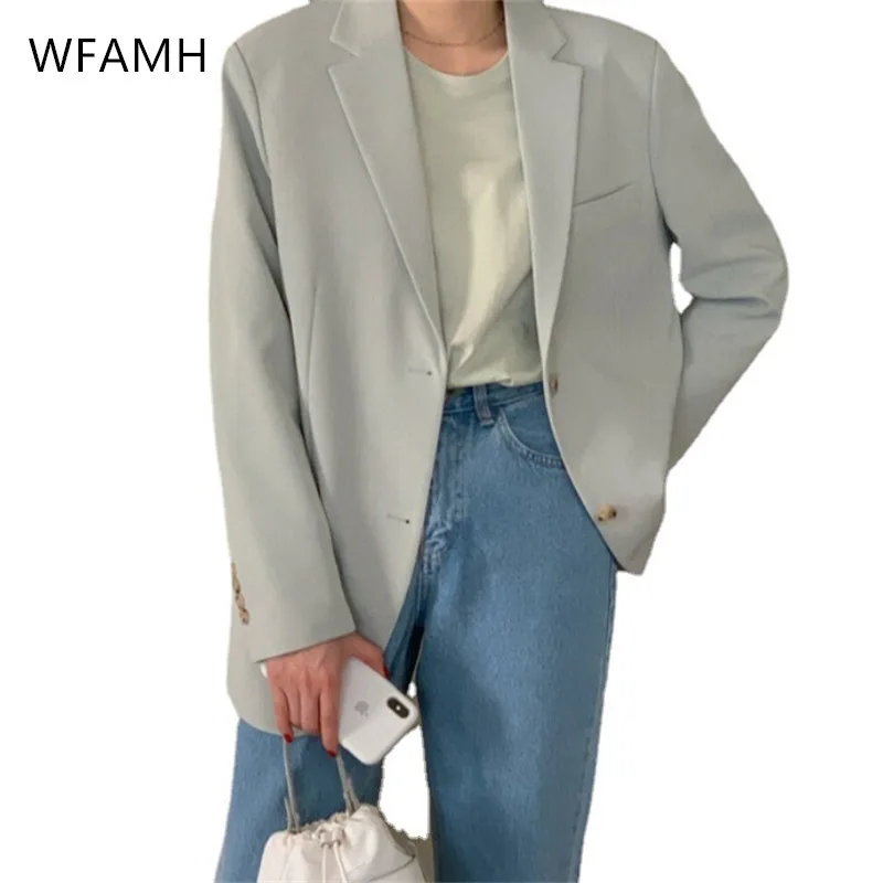 

2021 Spring New Fashion Temperament Classic Single-breasted Ghost Horse Solid Color Long-sleeved Small Suit Jacket Women Cotton