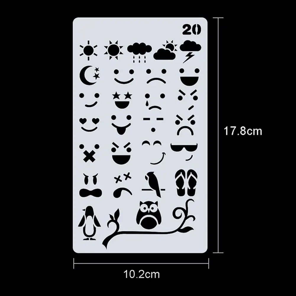 24 шт. трафареты букв DIY шаблоны для рисования журнал пластиковые художественные