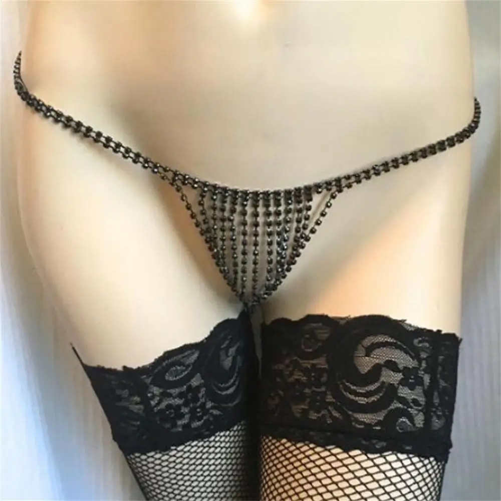 

Sexy Women Jewelry Crystal Thong Waist Chain Body Chain Shiny Rhinestone Bikini Lingerie Belly Chain Body Accessories Gifts