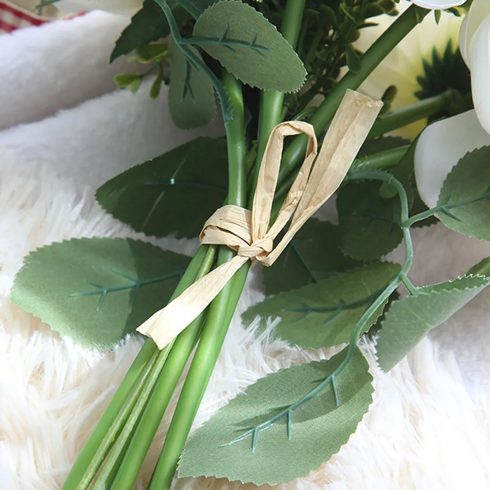 Букет Гербера и пиона 4 больших цветка некоторые ягоды искусственный цветок