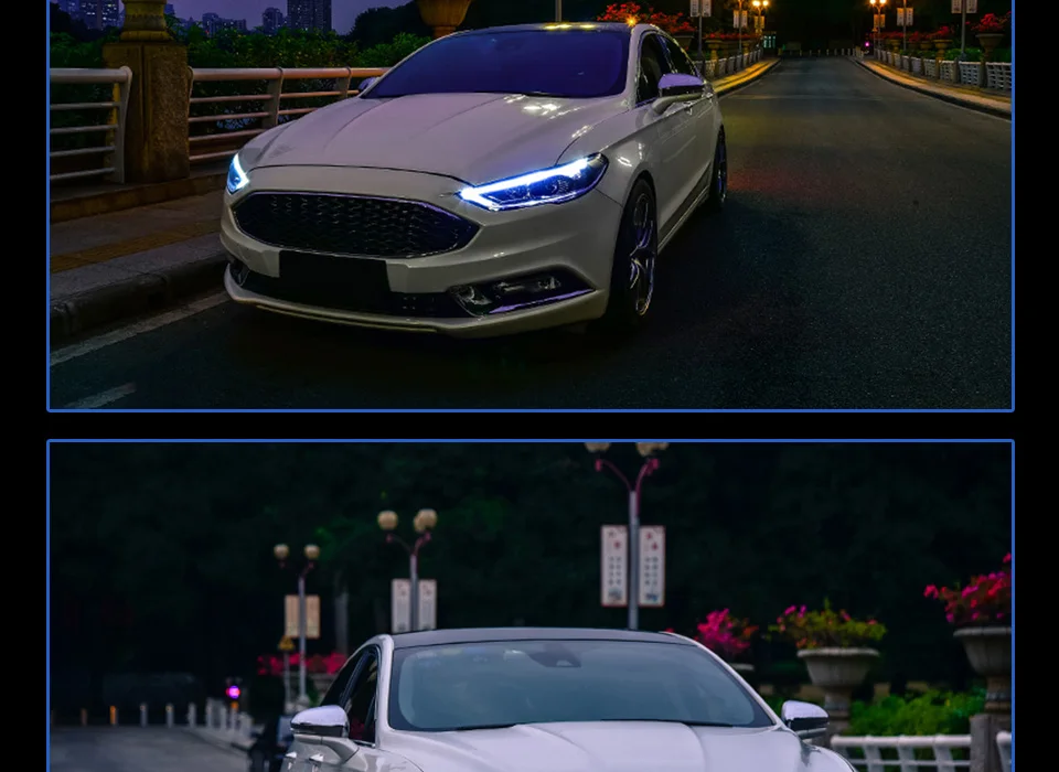 Фары для автомобиля Ford Mondeo Fusion- DRL дневные ходовые огни головная лампа светодиодный Биксеноновая лампа Противотуманные фары автомобильный аксессуар