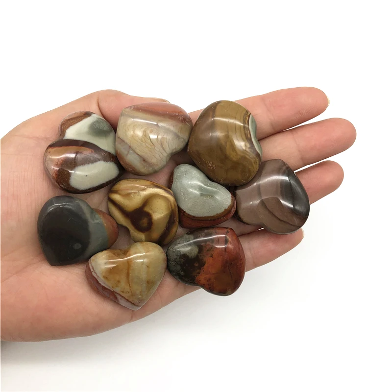 1 шт. натуральная океананическая яшма в форме сердца морской Агат сердце