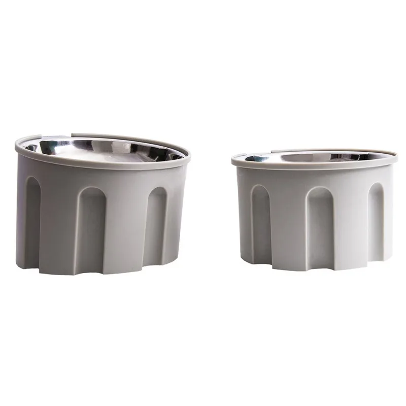 

Stainless Steel Puppy Eating Bowl Pet Cat Dog Oblique Mouth Food Bowl Durable Household Pet Feeding Supplies