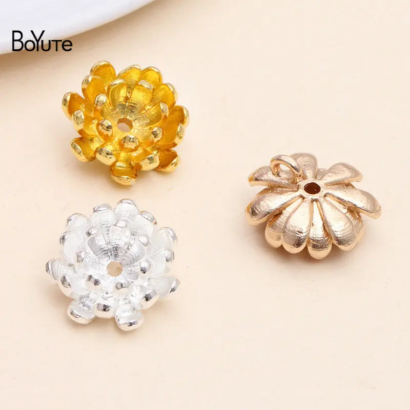 BoYuTe оптовая продажа (20 шт./лот) металлический сплав 19*7 5 мм Цветок амулеты бусины