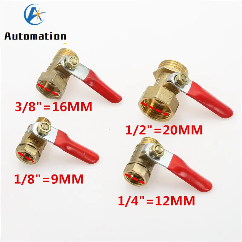 Пневматический шаровой мини клапан с внутренней/наружной резьбой BSP 1/8 дюйма 1/4 3/8