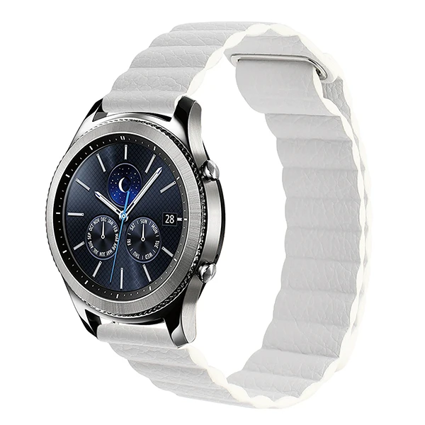 Магнитные ремешки для часов из натуральной кожи для samsung Galaxy Watch 42 мм 46 мм active gear s3 Frontier Amazfit huawei Watch Bracelet