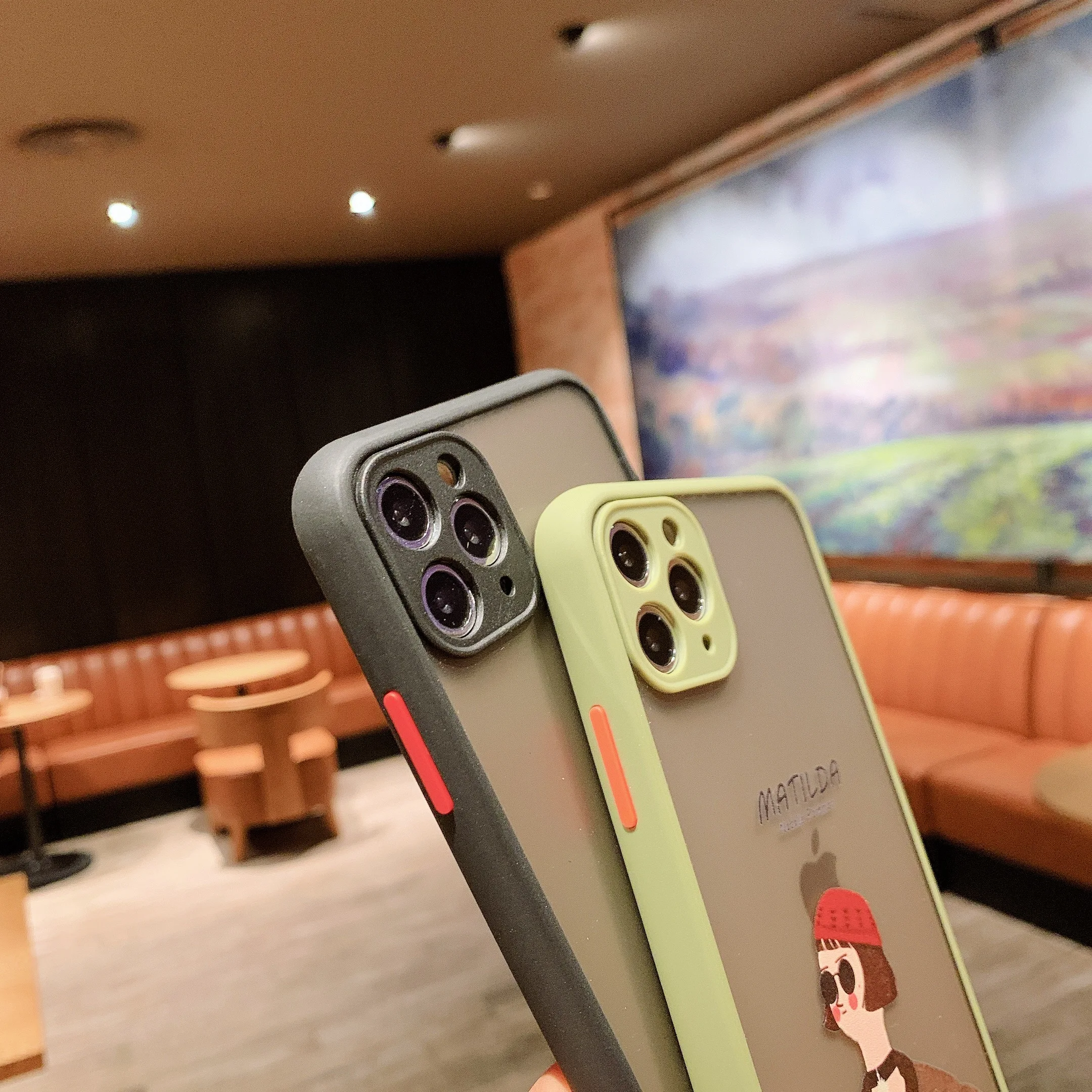 Ультратонкий матовый чехол для iPhone 11 Pro X XR XS MAX Leon Matilda дизайнерский жесткий