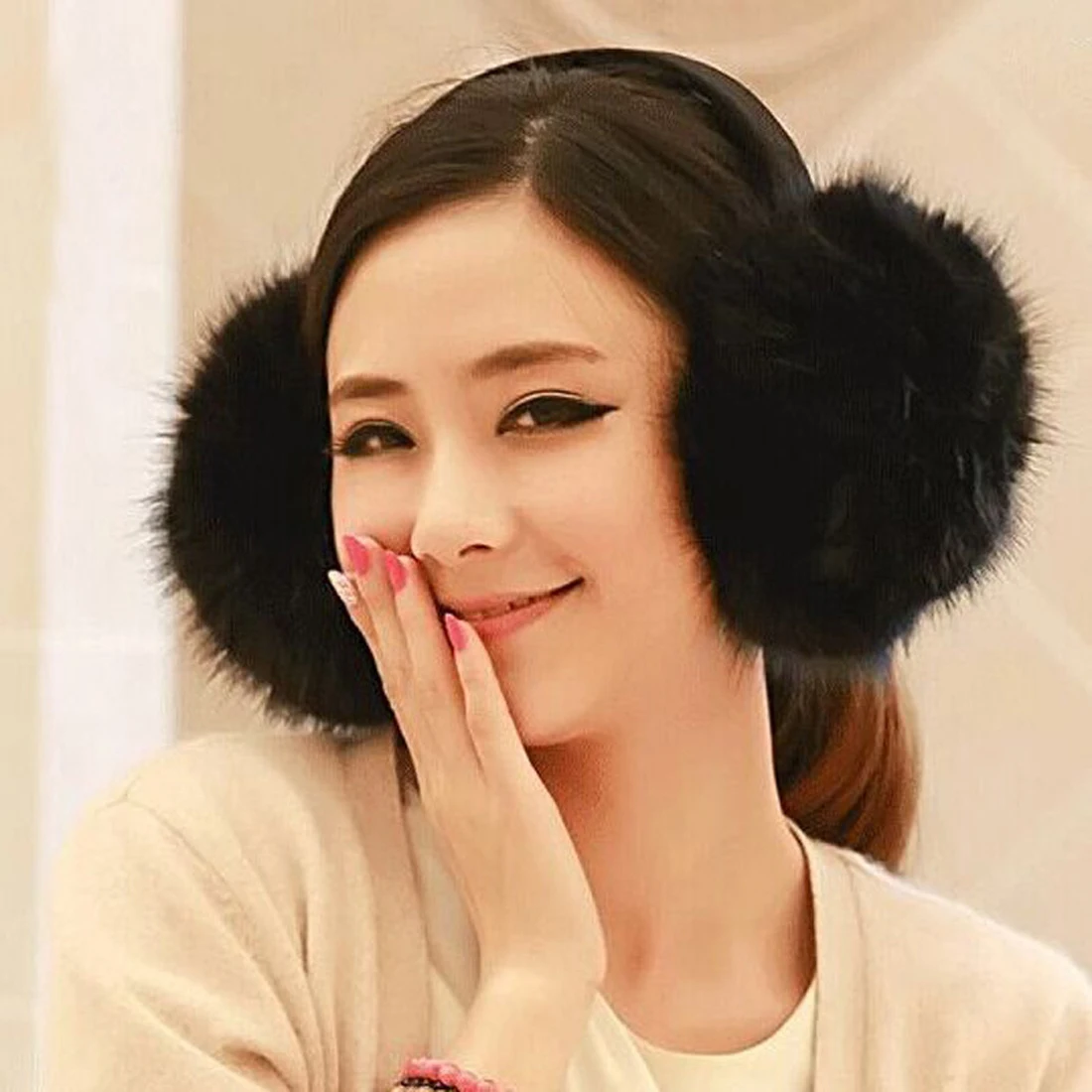 

2021 New Soft Fur Plush Earmuffs Winter Autumn Warm and Comforable Furry Ear Warmer Headbands Outdoor Warm Earmuff