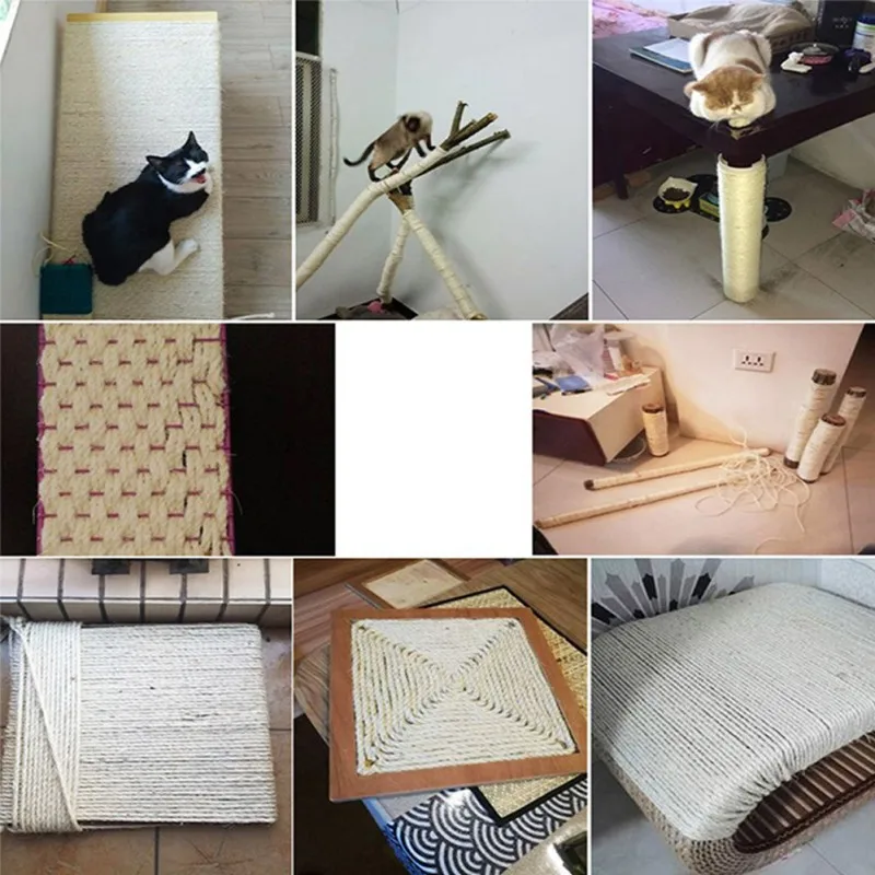 Сизалевая веревка для кошачьего дерева рама скалолазания сделай сам Когтеточка