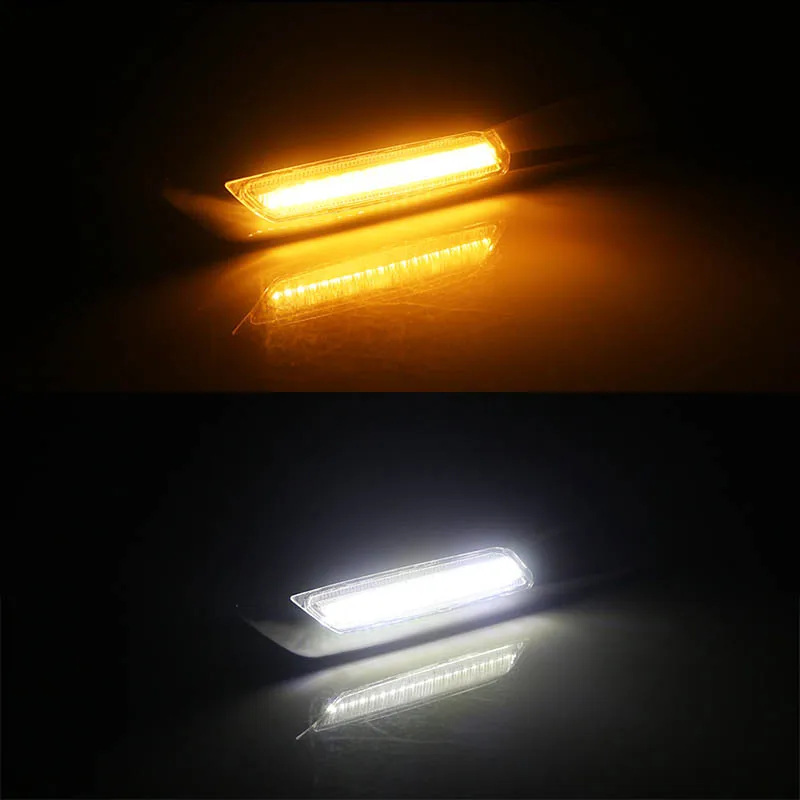 IJDM хромированная жидкость стиль Янтарный/белый полный светодиодный для BMW 1 3 5