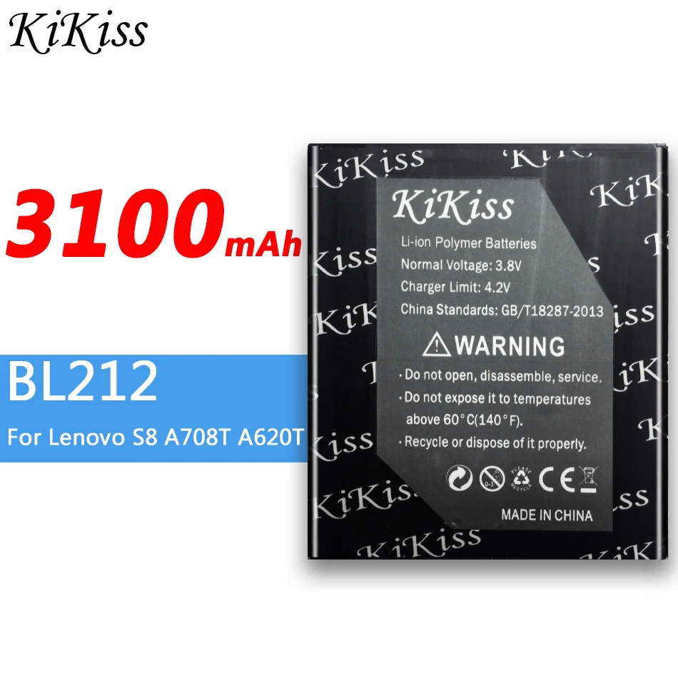 Аккумулятор большой емкости BL212 для сотового телефона Lenovo S8 S898T A708T A628T A620T 3100