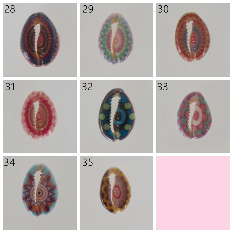 Free Shipping(12pcs/lot)35Colors Natural Cut Cowrie Shell Beads Digital Printing For DIY Jewelry Accessories | Дом и сад