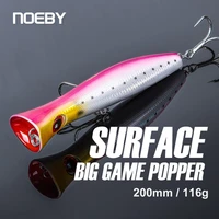 noeby big game popper fishing lures saltwater 200mm 116g topwater wobblers artificial hard baits for sea bass tuna fishing lures