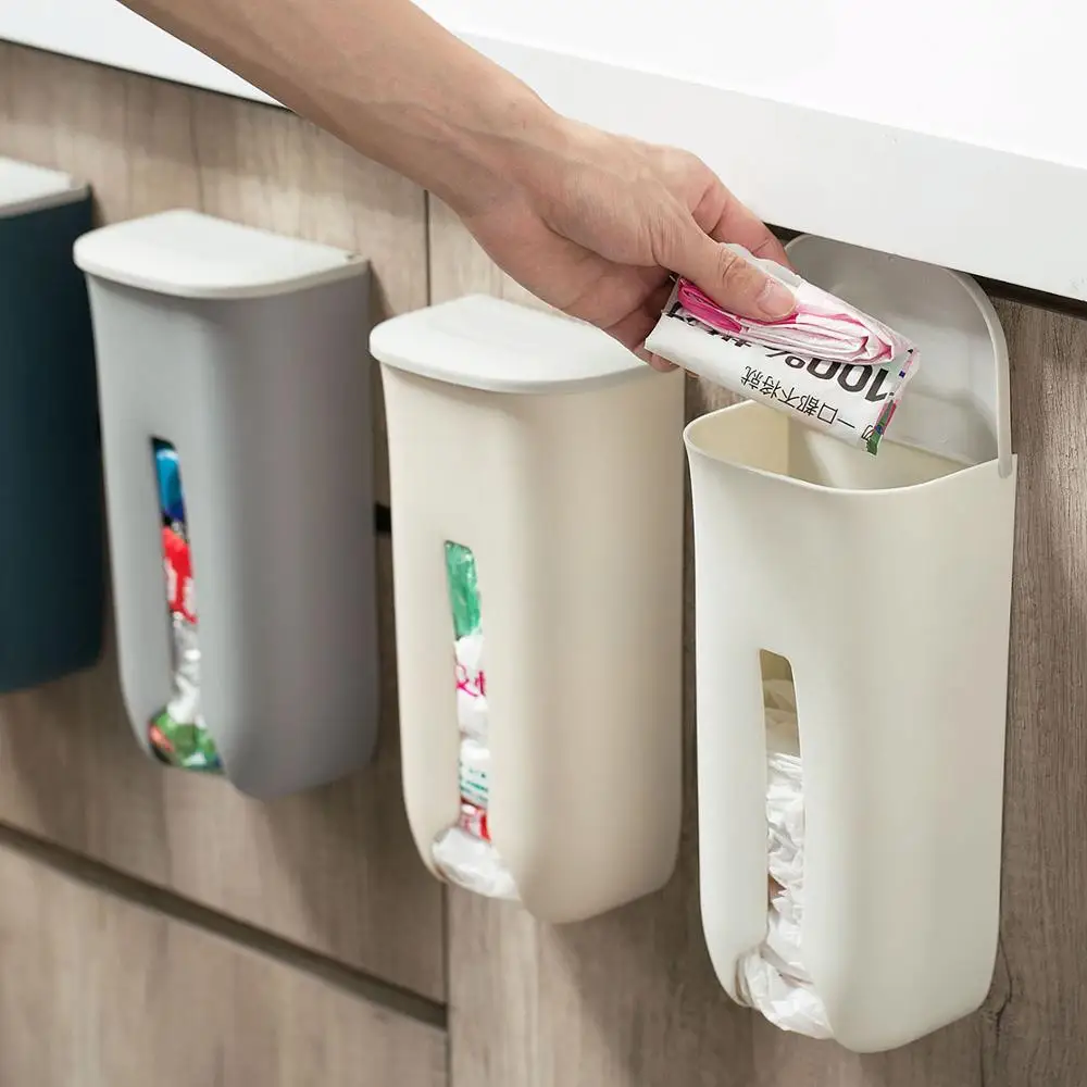 Настенные мешки для мусора коробка хранения чехол Пластиковые пакеты контейнеры
