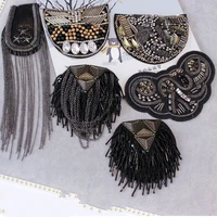 one piece breastpin tassels shoulder board mark knot epaulet metal badges applique patches for clothing az 2576