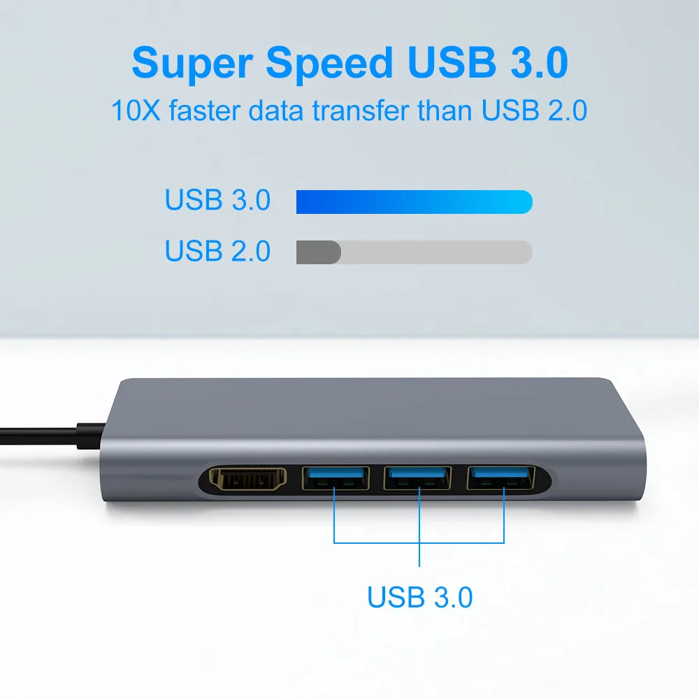 USB 3.0 Type-C Hub к HDMI VGA Тип C адаптер 4K порт с портами s SD ридер слот PD TF RJ45 для MacBook Mobibe Phone