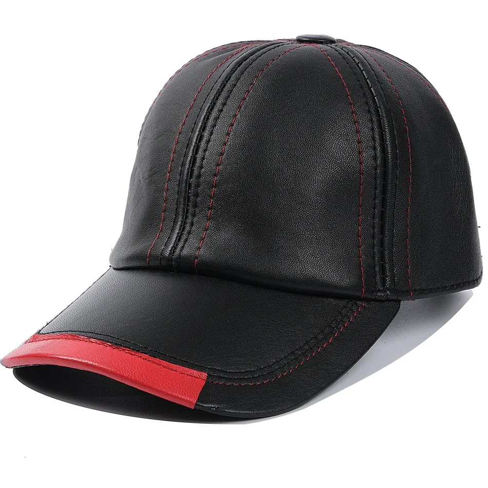 

Мужские бейсболки из натуральной овечьей кожи, Повседневная Уличная Кепка для папы, цвет черный/коричневый, 56-60 см, зима