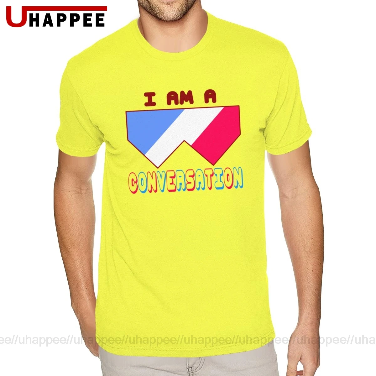 С принтом I Am разговор рубашки мужские индивидуальный заказ Рубашка с короткими