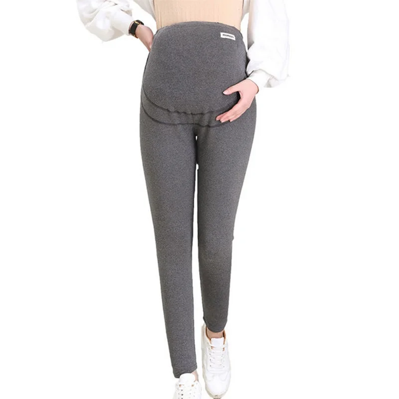 5XL зимние Бархатные Штаны для беременных женщин Леггинсы теплая одежда