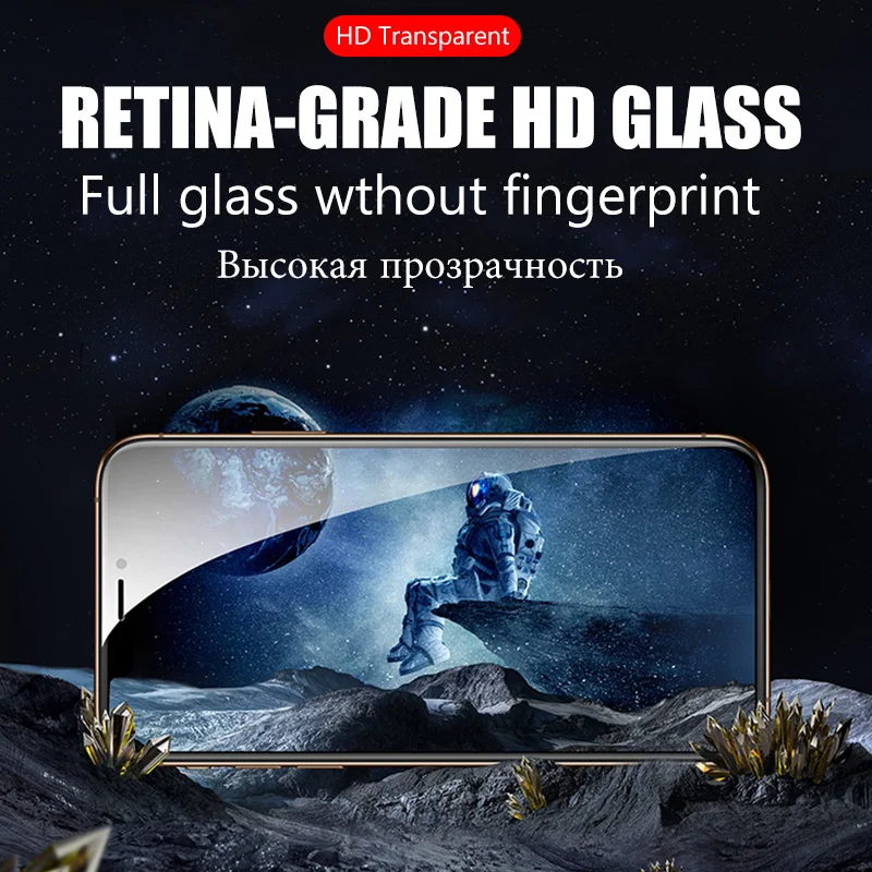Закаленное стекло с полным покрытием для Apple iPhone 11 12 Pro Max XR X XS защита экрана