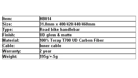 Carbonfan полностью карбоновый шоссейный руль 31,8*400/420/440/460 миллиметров; компактный дорожный для велосипедного руля