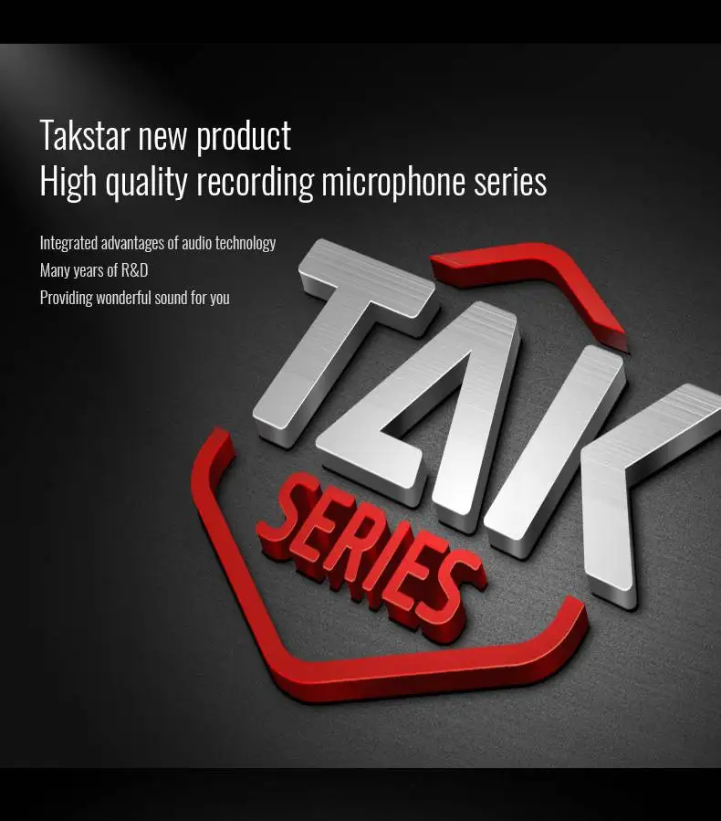 Takstar TAK55 высокое качество студийного класса профессиональный звукозаписывающий микрофон с двумя позолоченный диафрагмы три полярные узоры