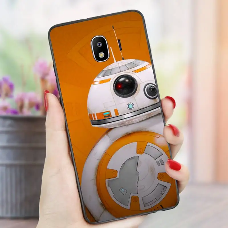 

BB 8 BB8 R2D2 Robot Phone Case For samsung Galaxy J7 J8 note 5 7 8 9 10 20 lite plus pro Black Soft nax fundas cover