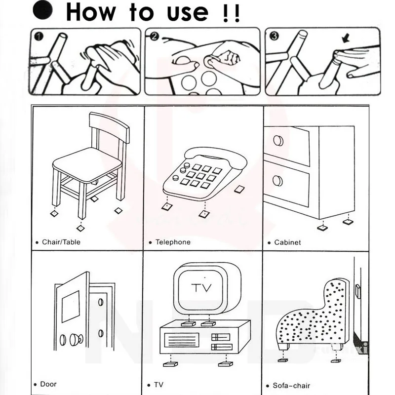 2 Наборы для ухода за кожей самоклеющиеся Мебель ноги Средства стоп Нескользящие