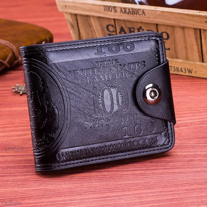High Quality Brand Leather Men Wallet 2021 Fashion Dollar Price Casual Clutch Money Purse Bag Credit Card Holder | Багаж и сумки