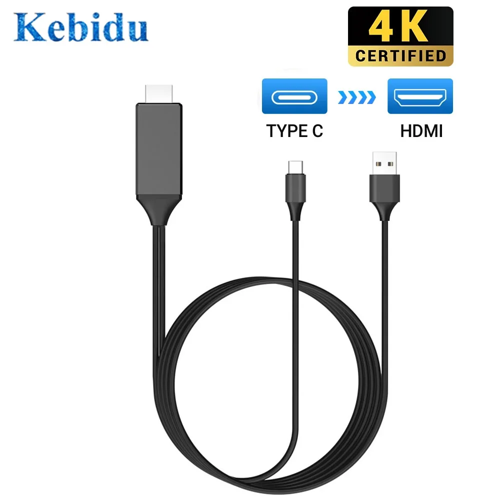 Adaptador de Cable USB tipo C 3,1 a HDMI, convertidor 4K USB...