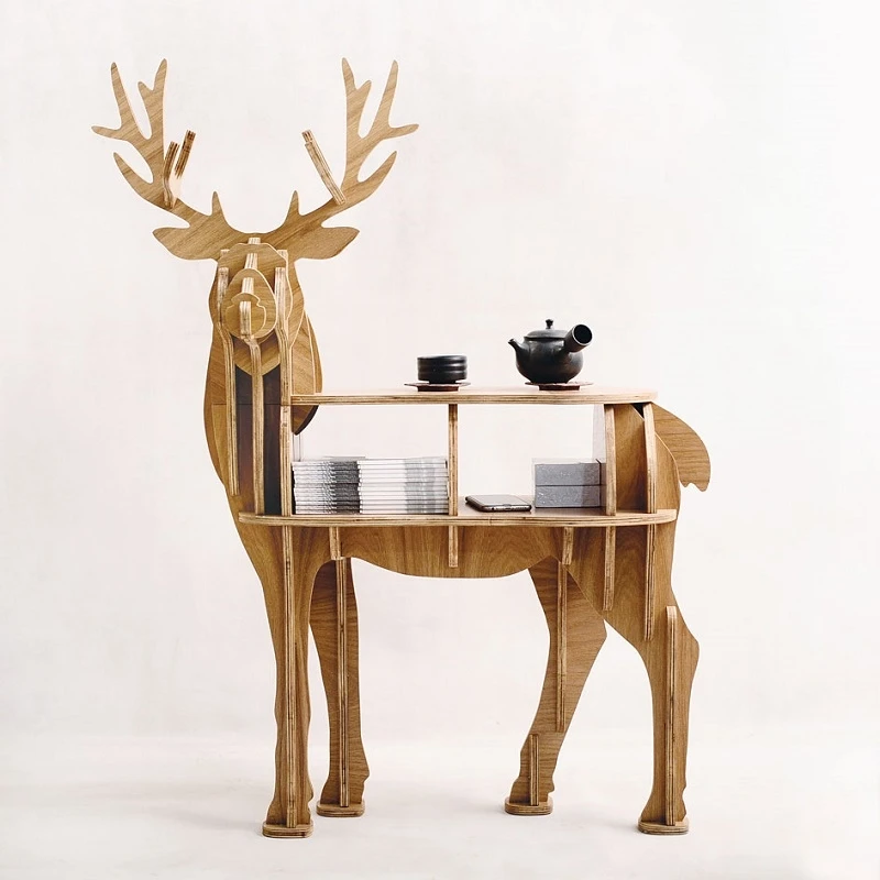 Новинка! Высококачественный деревянный оленевый стол размера s! Мебель-пазл для