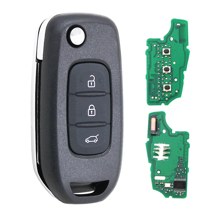 3-кнопочный складной дистанционный ключ-раскладушка 433 МГц PCF7961 4A чип для Renault Kadjar