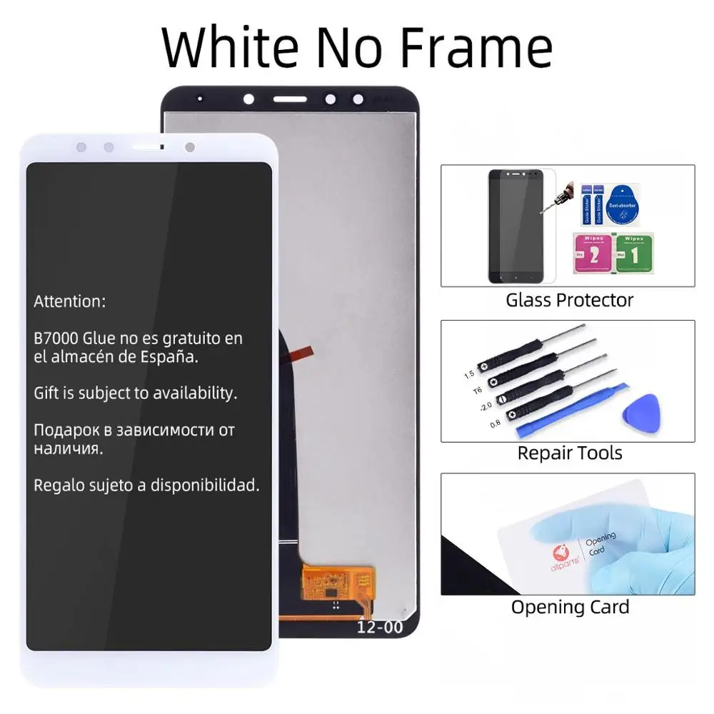 White No Frame 10-касаний 5," Дисплей для Xiaomi Redmi 5 ЖК-дисплей Сенсорный экран, с корпусом, запасные части для Xiaomi Redmi 5 ЖК-дисплей Дисплей - Цвет: White No Frame