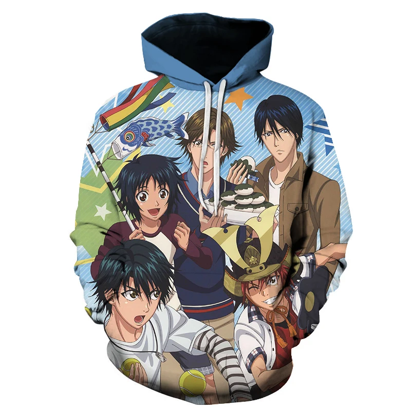 

Толстовка Мужская теннисная с 3d принтом, аниме униформа, худи для мальчиков, толстовка в стиле хип-хоп, Спортивная повседневная Уличная Толс...