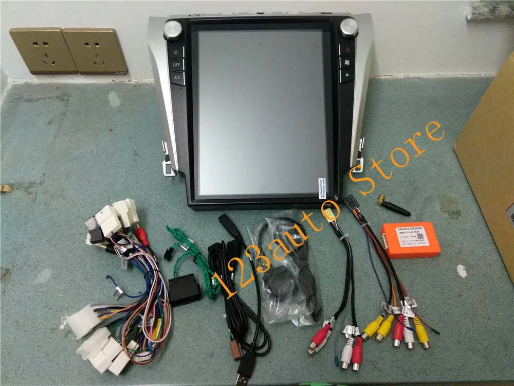 12 1 ''вертикальный экран Tesla Style Android 9 0 автомобильный DVD GPS плеер для Toyota Camry Aurion