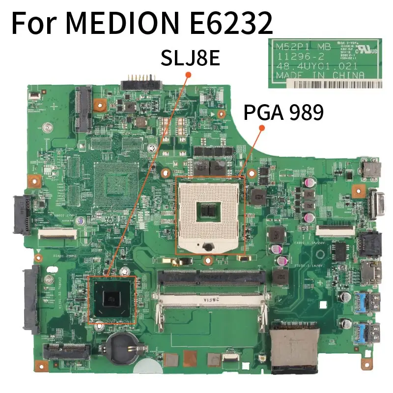      MEDION E6232     11296-2 48.4UY01.021 SLJ8E DDR3
