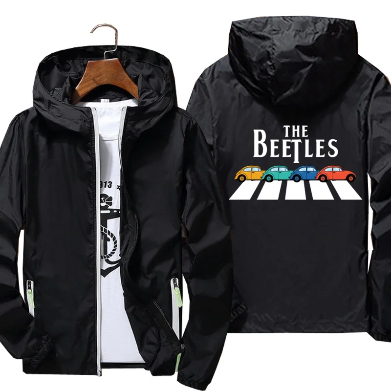 

2021 Men's coat Car beetle printing Windbreaker jacket Reflective Skin Sun Spring Autumn brand jacket