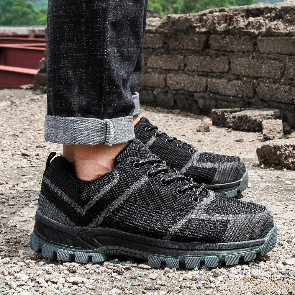 2019 рабочие ботинки мужские строительные безопасные Удобная Рабочая Мужская