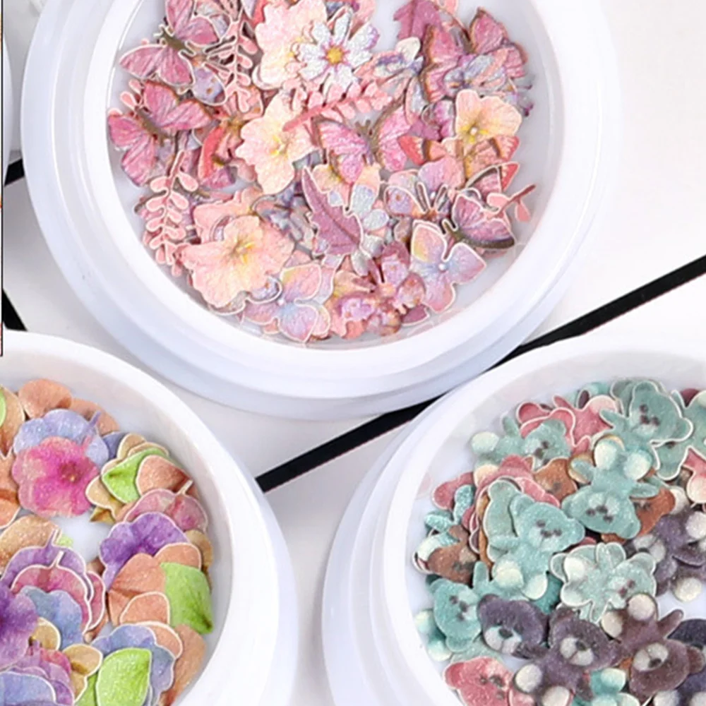 

Nail Color Flower Star Leaf Butterfly Wood Pulp Sheet Wood Pulp Pieces Nail Accessories Nail Sticker Tips Nail Art Decoration
