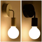 Nordic Modern Настенный светильник железный черный E27 Внутреннее освещение прикроватная Спальня Ванная комната бра настенный светильник Промышленный Декор