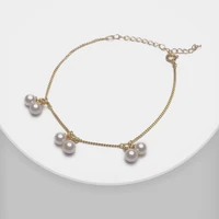 amorita boutique exquisite artificial pearl thin chain bracelet