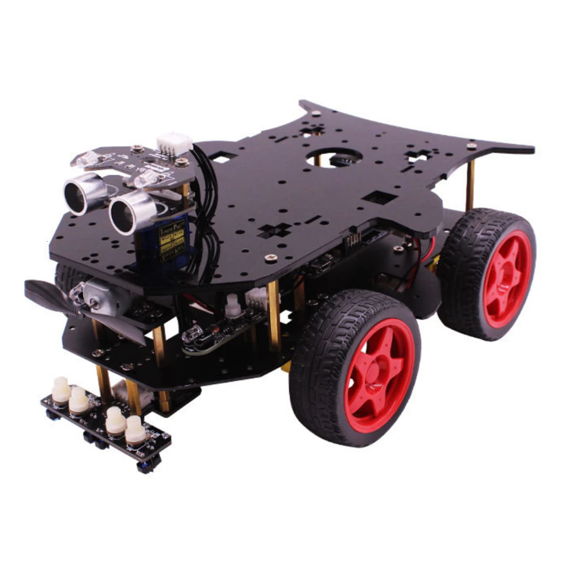 Rowsfire робот автомобиль 4wd Программирование стволовых образование внедорожный светильник отслеживания Робот Игрушки с учебником для Arduino Лидер продаж
