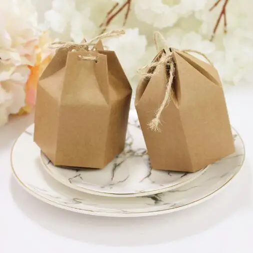 100 шт. креативные подарочные коробки из крафт-бумаги для конфет с фонариком