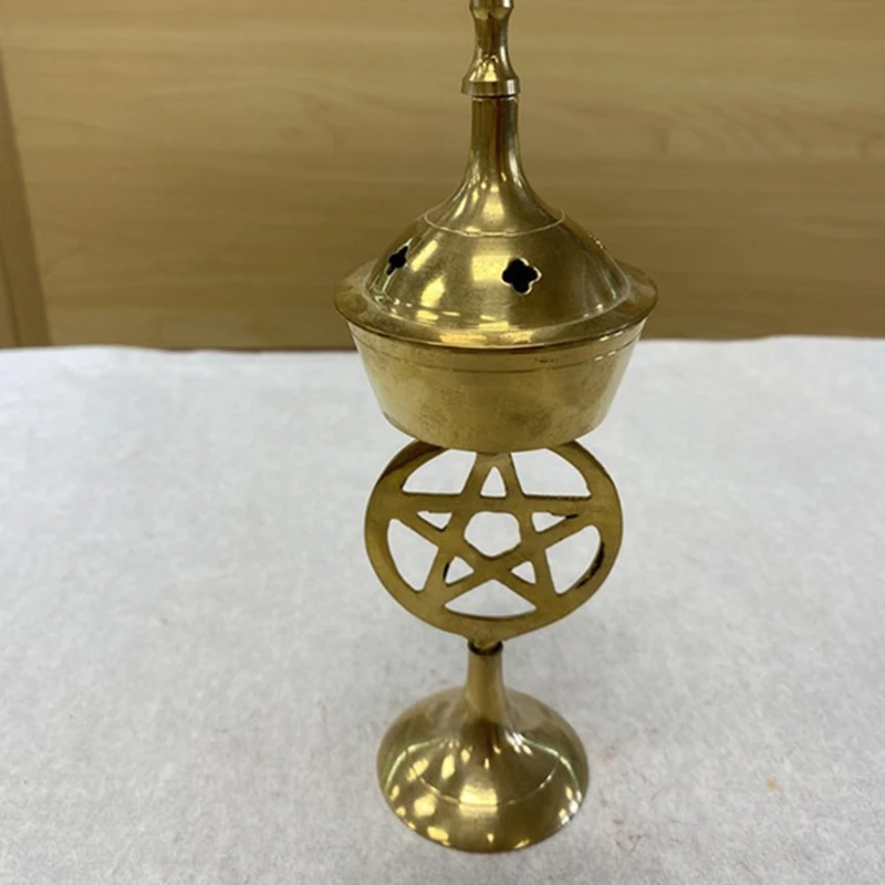 

69HD Incense Burner Holder Decors Metal Charcoal Stove Incense Stand Incense Copper Censer Burner Vintage Incense Burner