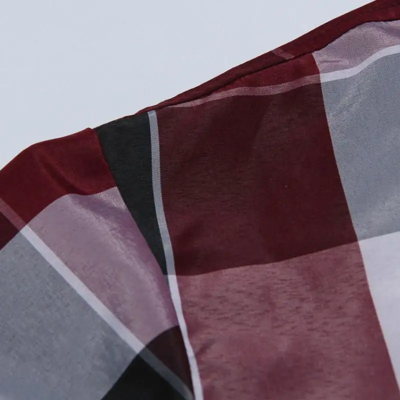 Мужская рубашка в клетку приталенная деловая Повседневная с длинными рукавами